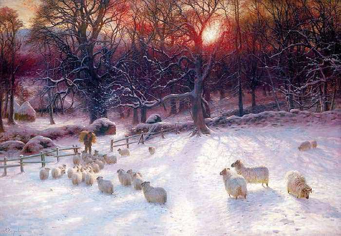 Joseph Farquharson Beneath the Snow Encumbered Branches oil painting picture
